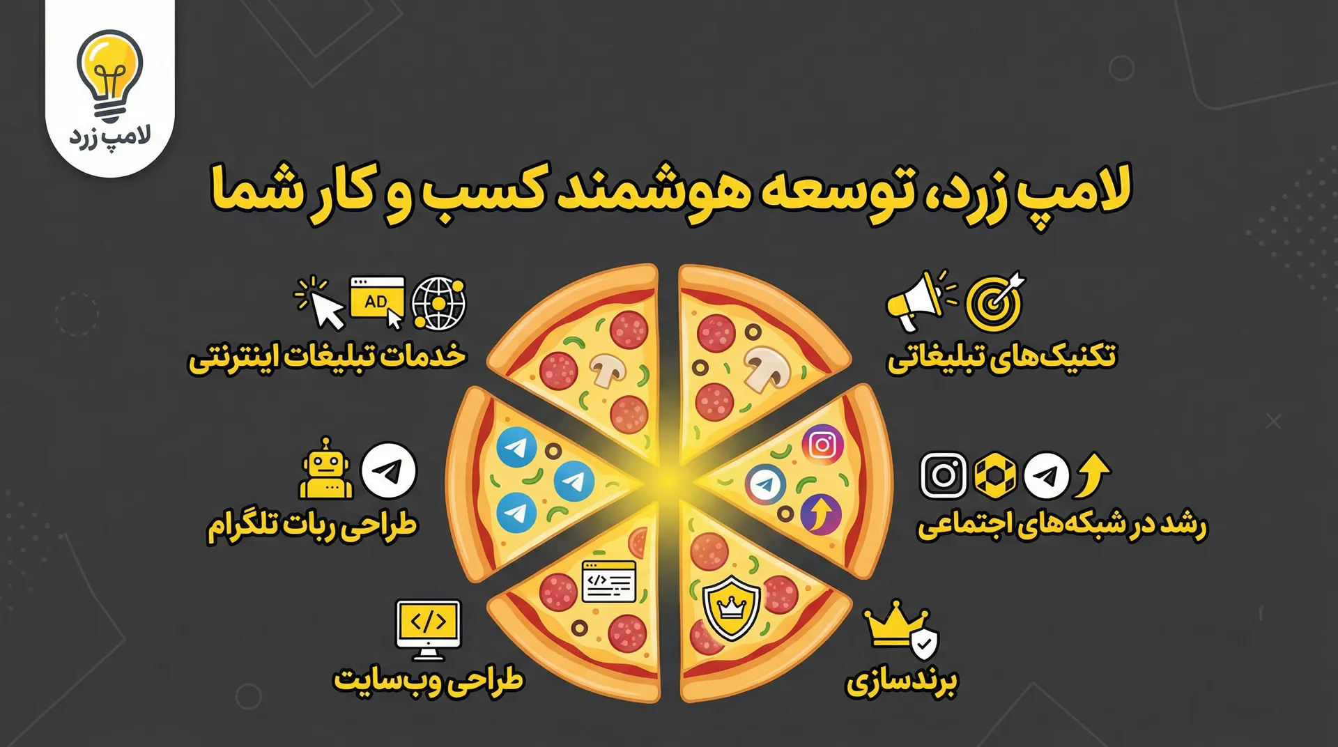 تصویر پارالاکس لامپ زرد